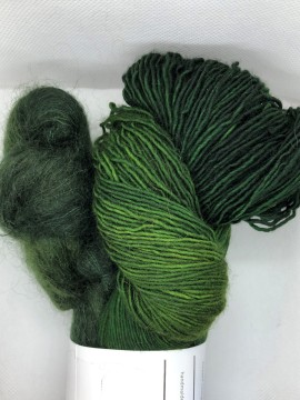 RAKLA garn, Halo Bundle, Merino, Kid mohair - farve Cedar